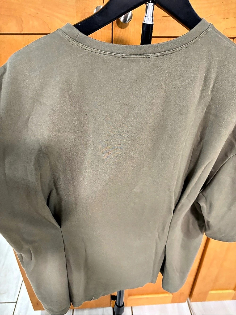 Womens Halara Round Neck Cinched Waist Casual Peplum Blouse Peplum Top Green XL - Picture 4 of 6